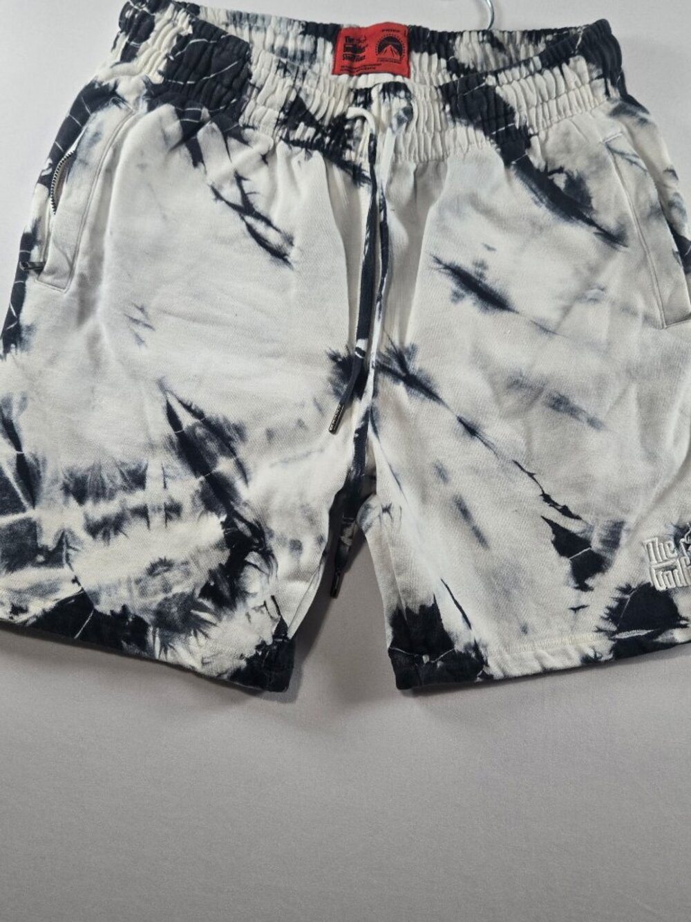 The Godfather x Shoe Palace Mens Tie Dye Sweat Shorts White Black Movie